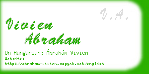 vivien abraham business card