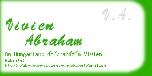 vivien abraham business card